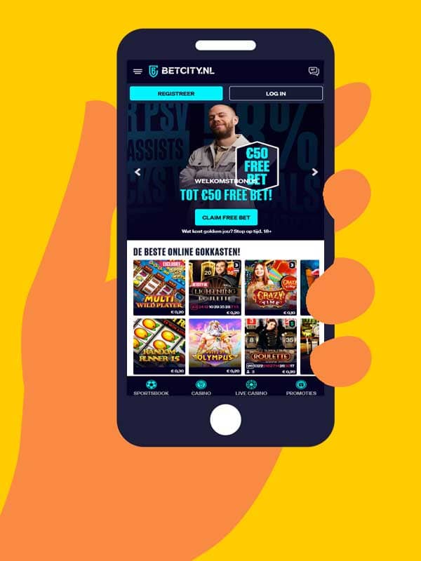 Mobiel casino spellen spelen voor geld of met gratis demo tegoed bij Betcity