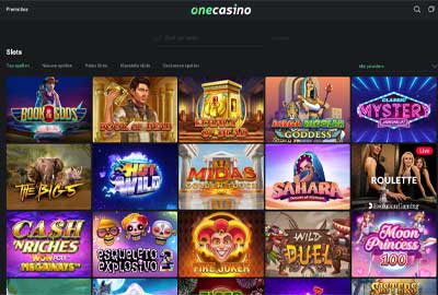 Slots pagina van One Casino