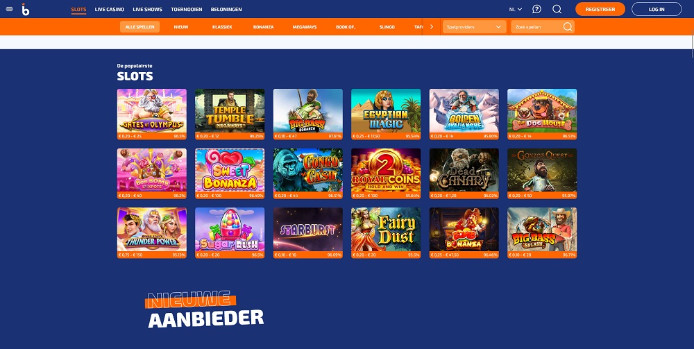 Online slots en gokkasten van Betnation
