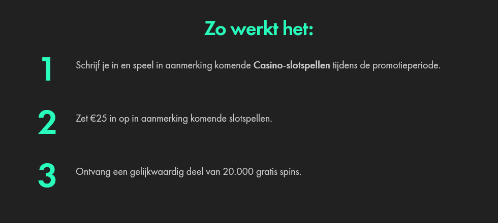 Zo ontvang je gratis spins