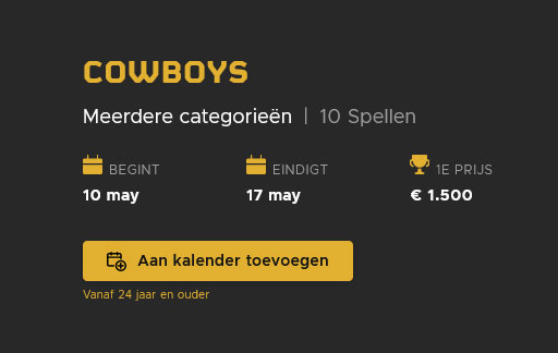 Cowboys Toernooi gestart bij Fair Play Casino